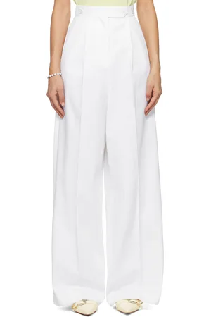 Givenchy White Pleated Trousers