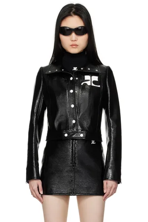 Courrèges Black Reedition Vinyl Jacket
