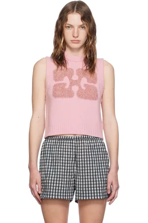 Ganni Pink Wool Mix Vest