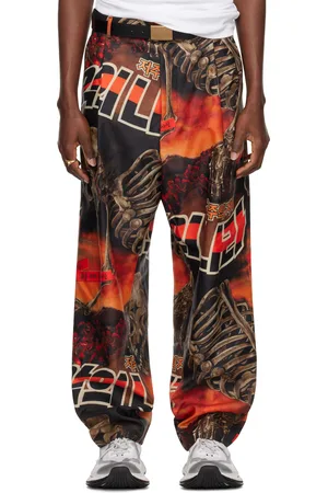 LU’U DAN Black & Orange Junkyard Trousers