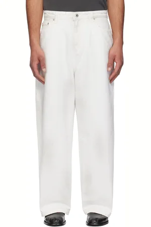 Coor White Wide-Leg Dyed Jeans