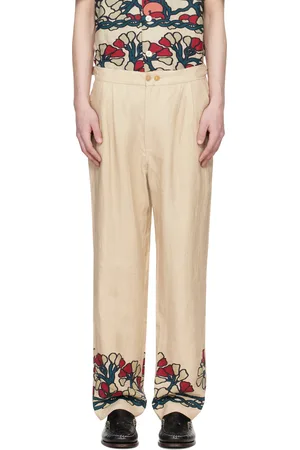 BODE Beige Garden Lattice Trousers