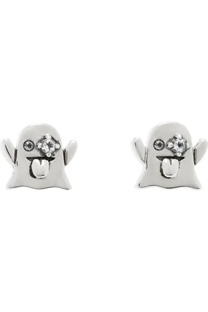 Stolen Girlfriends Club Silver Ghost Stud Earrings