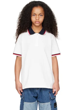 Moncler Kids White Short Sleeve Polo