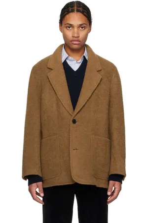 Solid Tan Fleece Blazer