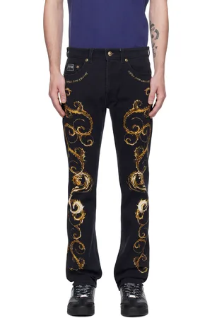 VERSACE Black Chromo Couture Slim-Fit Jeans