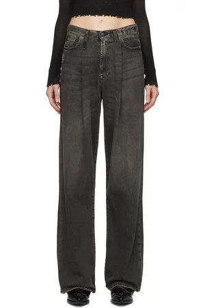 R13 Black Damon Pleated Jeans