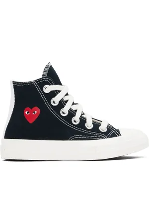 Comme des Garçons Kids Black Converse Edition Chuck 70 OG Single Heart High Top Sneakers