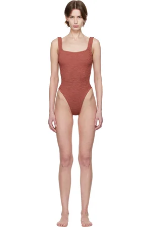 Hunza G Burgundy Square Neck Swimsuit