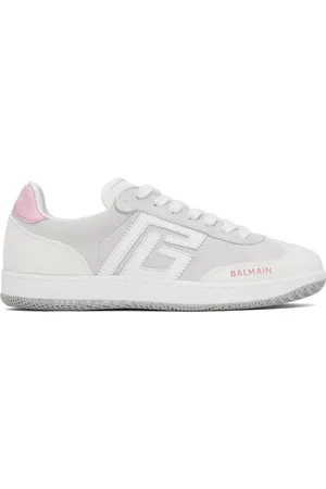 Balmain Pink & Off-White Swan Sneakers