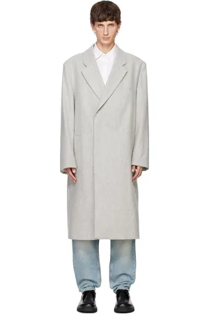 HUGO BOSS Gray Relaxed-Fit Coat