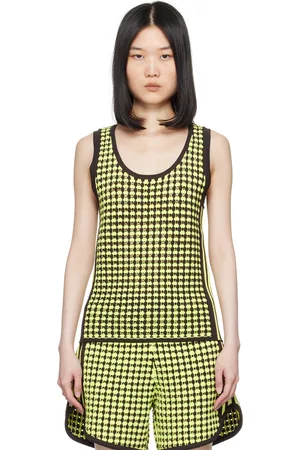 WALES BONNER Green & Brown adidas Originals Edition Ribbed Tank Top