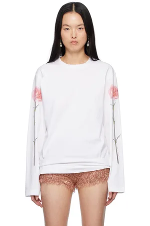 Simone Rocha Carnation Print Long Sleeve T-shirt