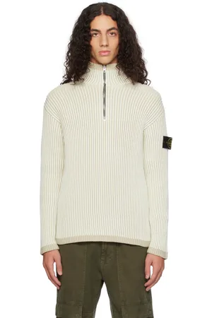 Stone Island Beige 516C1 Vanisé Full Rib RWS Wool Sweater