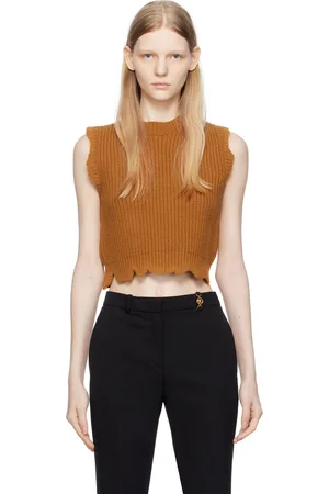 VERSACE Orange Felted Sweater