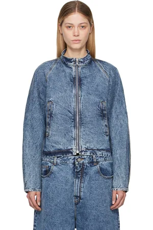 Alaïa Blue Racing Denim Jacket