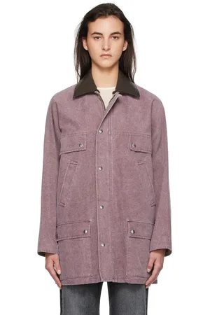 Auralee Washed Organic Canvas Hunting Jacket