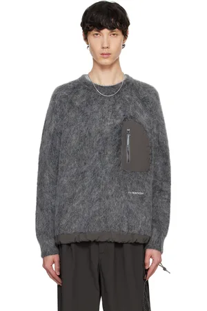and wander Gray Mohair Wool Sweater