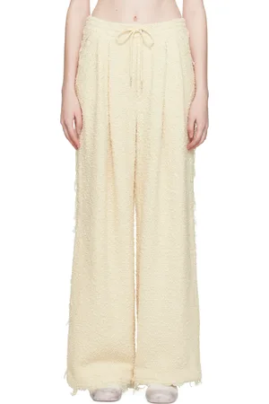 ECKHAUS LATTA Off-White Frayed Trousers