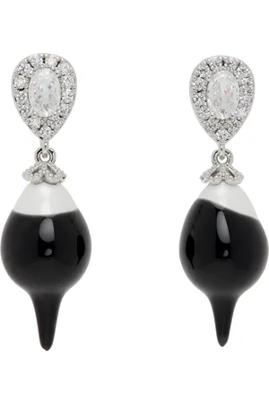 OTTOLINGER SSENSE Exclusive Silver & Pearl Drop Earrings