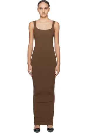 Entire Studios Brown Square Neck Maxi Dress