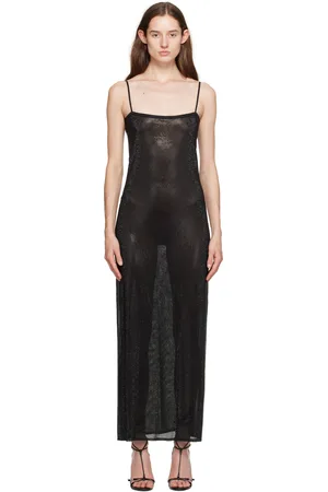 Alexander Wang Black Bead Midi Dress