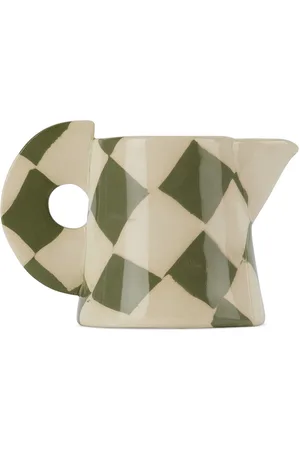 Henry Holland Studio Green & White Small Check Milk Jug