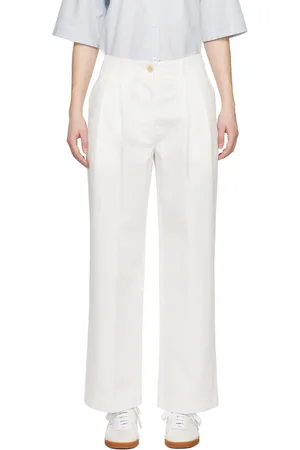 Totême White Relaxed Trousers