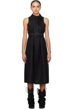 SACAI Black Belted Midi Dress