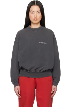 ANINE BING Black Jaci Lyrics Sweatshirt