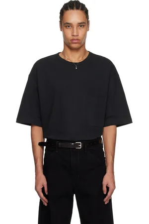 LEMAIRE Black Boxy Short Sleeve T-shirt