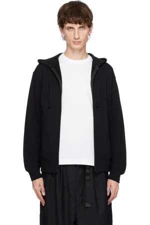 Comme des Garçons Black Zip Red Heart On Back Hoodie