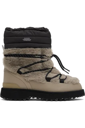 SUICOKE Taupe & Black BOWER-TRab-HI-FUR Boots