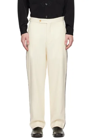 BODE Off-White Beaded Player Trousers