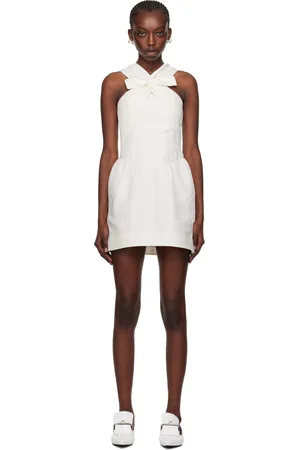Shushu/Tong White Crossover Bow Minidress