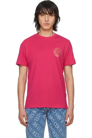 VERSACE Pink V-Emblem T-Shirt