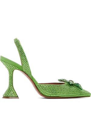 Amina Muaddi Crystal Rosie Sling Heels