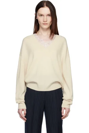 ANINE BING Off-White Lee Sweater