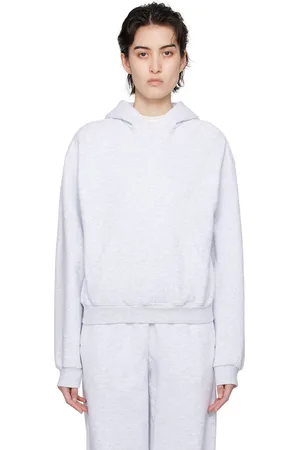 SKIMS Gray Cotton Fleece Classic Hoodie