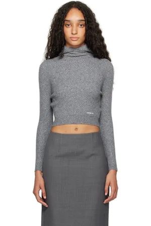 Shushu/Tong Gray Hooded Knit Hoodie