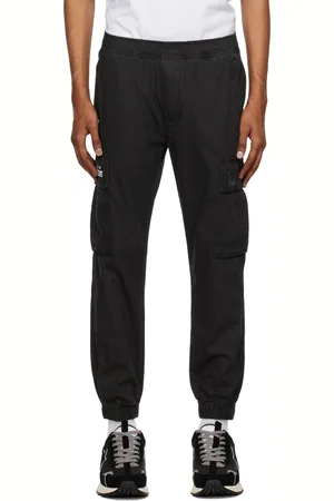A Bathing Ape Black Embroidered Cargo Pants