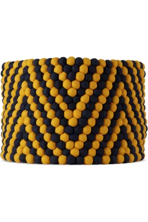 Hay Yellow & Blue Bead Basket