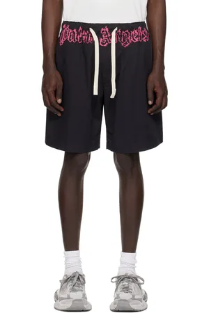Palm Angels Black Waist Logo Shorts