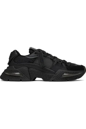 Dolce & Gabbana Black Mixed-Material Airmaster Sneakers