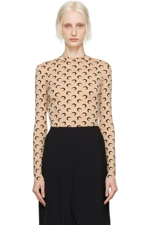 Marine Serre Tan Moon Second Skin Turtleneck