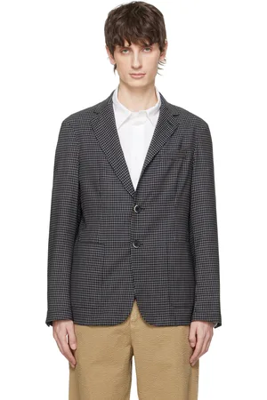 BARENA Navy & Off-White Borgo Quod Blazer