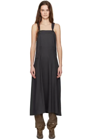 Baserange Gray Gren Overalls Midi Dress