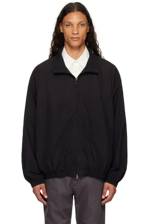 Acne Studios Black Printed Logo Zipper Jacket