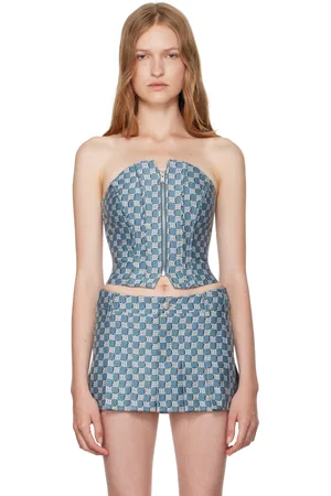 MISBHV Monogram Corset Top