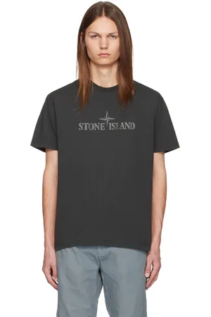Stone Island Gray Bonded Logo T-Shirt